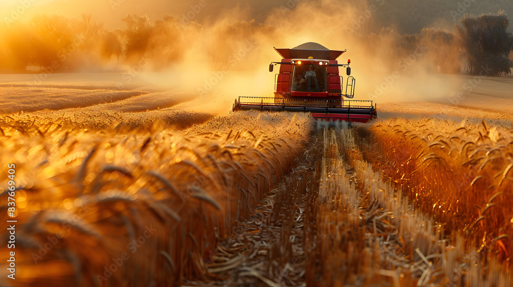 Heavy field work, harvesting wheat. Heavy field work, harvesting wheat.