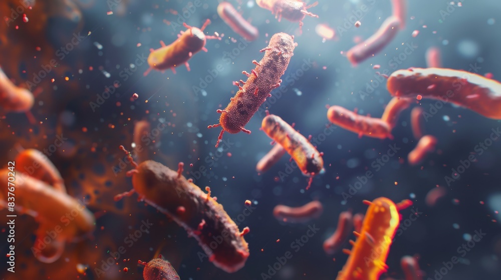 microscopic image of bacteria microscopic image of bacteria