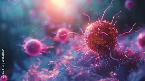 Cancer cells in the body photo