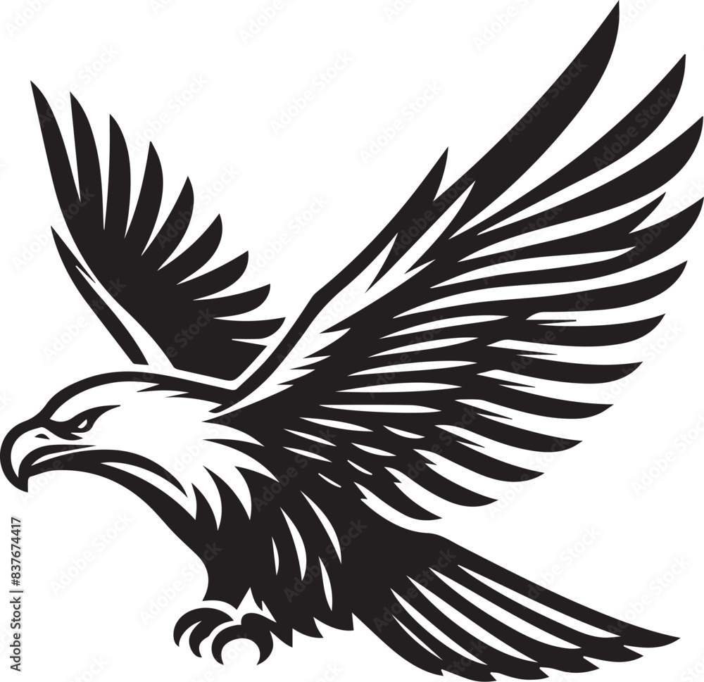 Fototapeta premium Vector silhouettes eagle