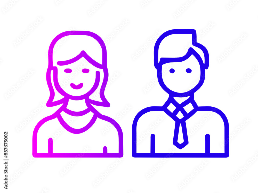 A vector illustration depicting male and female face silhouettes or icons, serving as avatars or profiles for unknown or anonymous individuals. The illustration portrays a man and a woman portrait.
A vector illustration depicting male and female face silhouettes or icons, serving as avatars or profiles for unknown or anonymous individuals. The illustration portrays a man and a woman portrait.