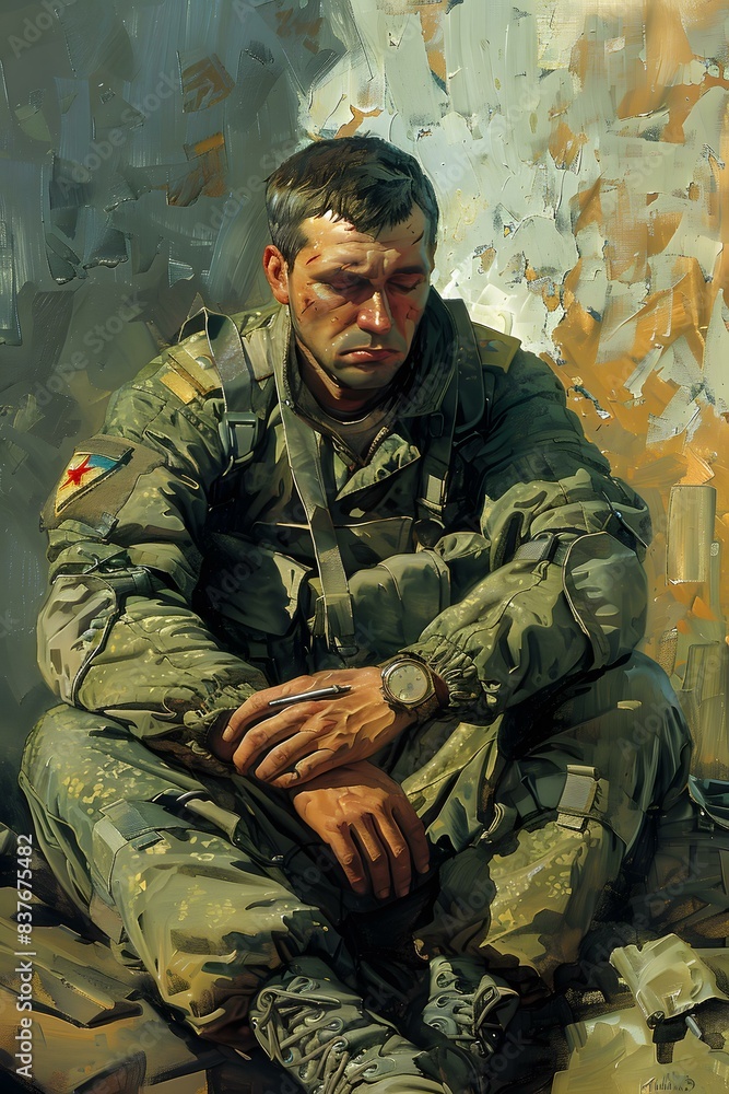 Fototapeta premium Portrait of a soldier
