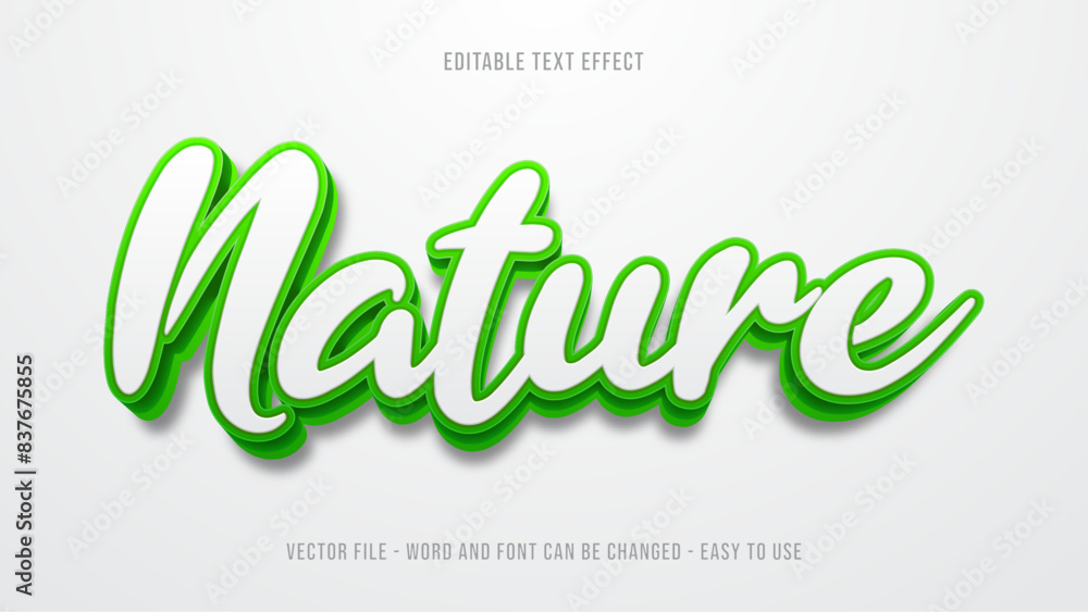 Nature editable text effect 3d style Nature editable text effect 3d style