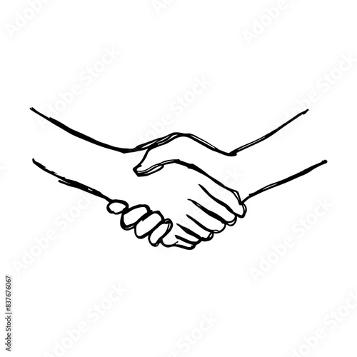 Hold one's hands continuous line drawing. one line art, People shaking hands one line. Vector illustration for poster, card, logo, banner valentine day, wedding,Coffee cup and t-shirt