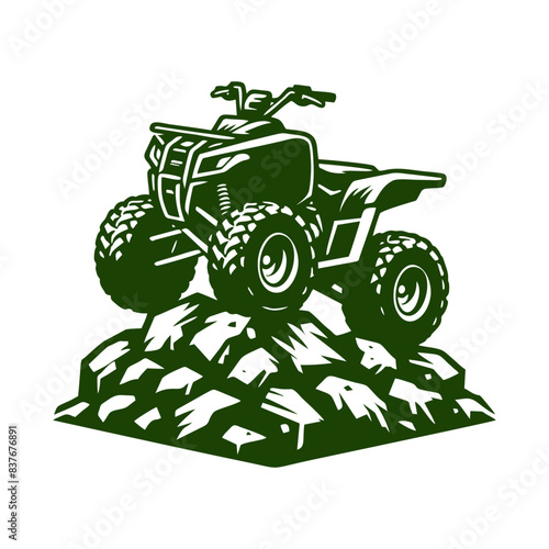 ATV logo design inspirations, off road adventure atv buggy isolated logo vector