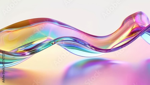 Water ribbon curves with glossy, wavy fluid motion © Gophotograph