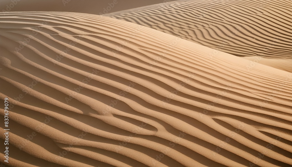 Close-up of wind-swept sand dunes featuring intricate rippling patterns. The natural curves and textures create a mesmerizing and serene landscape, perfect for themes of nature, desert beauty. Close-up of wind-swept sand dunes featuring intricate rippling patterns. The natural curves and textures create a mesmerizing and serene landscape, perfect for themes of nature, desert beauty.