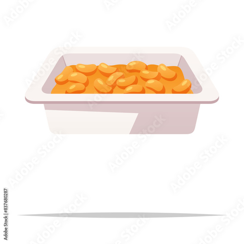 Fermented soybeans natto vector isolated illustration