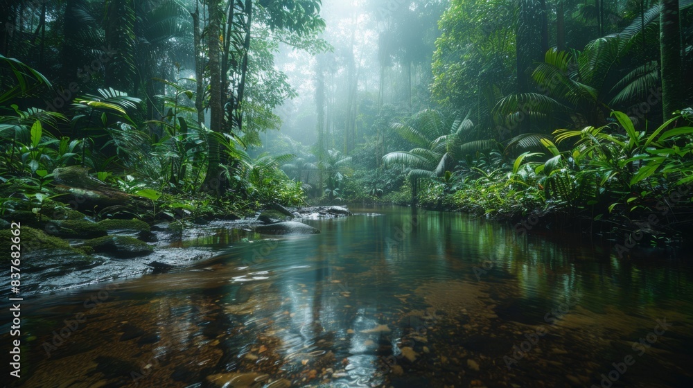 Obraz premium River in the Rainforest