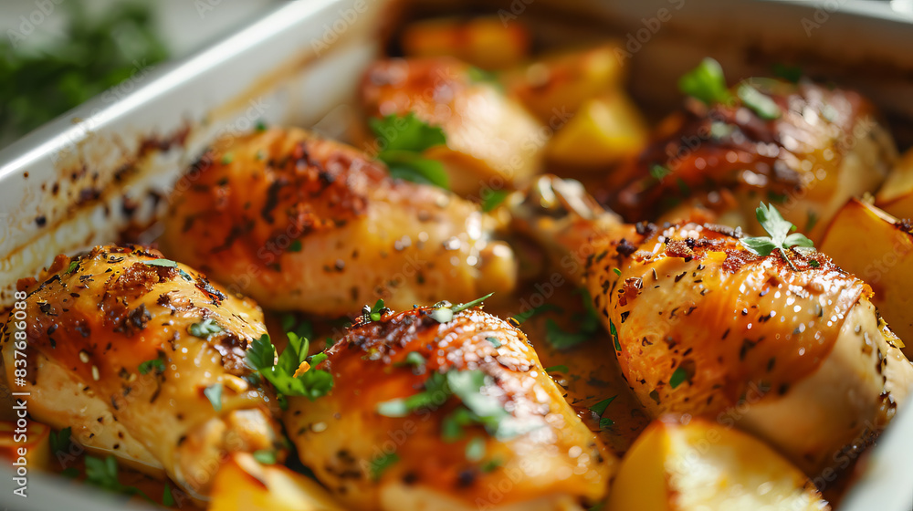 Glazed Roast Chicken with Lemon and Rosemary Glazed Roast Chicken with Lemon and Rosemary