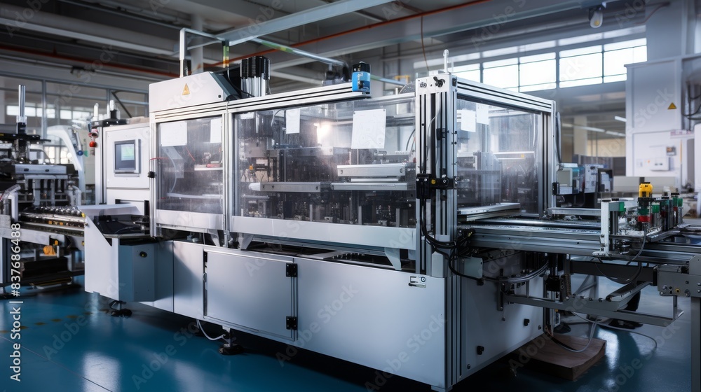 Electric Vehicle Battery Cells Being Manufactured on Assembly Line Generative AI Electric Vehicle Battery Cells Being Manufactured on Assembly Line Generative AI