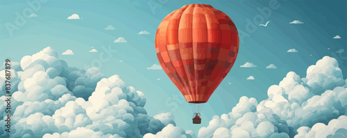 Hot air balloon. vector simple illustration