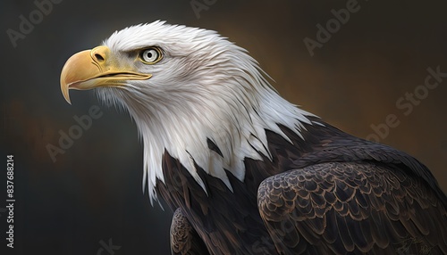 American bald eagle head portrait