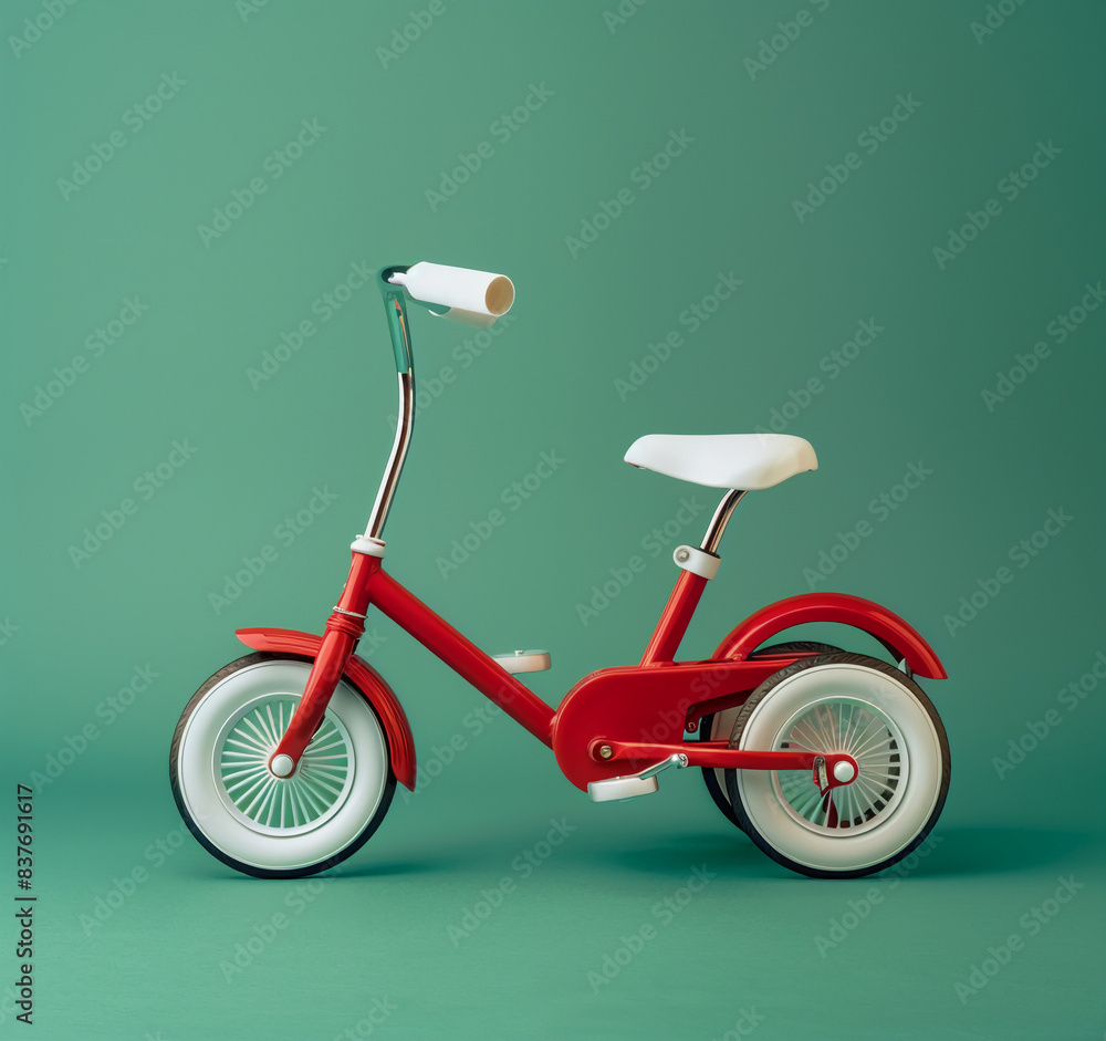 Red Tricycle with White Wheels Red Tricycle with White Wheels