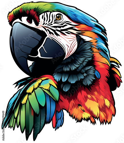 Colorful Portrait of a Gree...