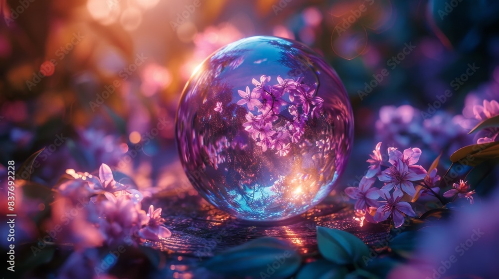 Ethereal Visions: Mystical Crystal Ball in a Whimsical Atmosphere Ethereal Visions: Mystical Crystal Ball in a Whimsical Atmosphere