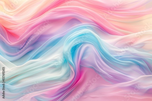 Abstract Wave Background Whit Pastel Colors Abstract Liquid Lines Whit Vibrant Colors Smooth Wallpaper - generative ai