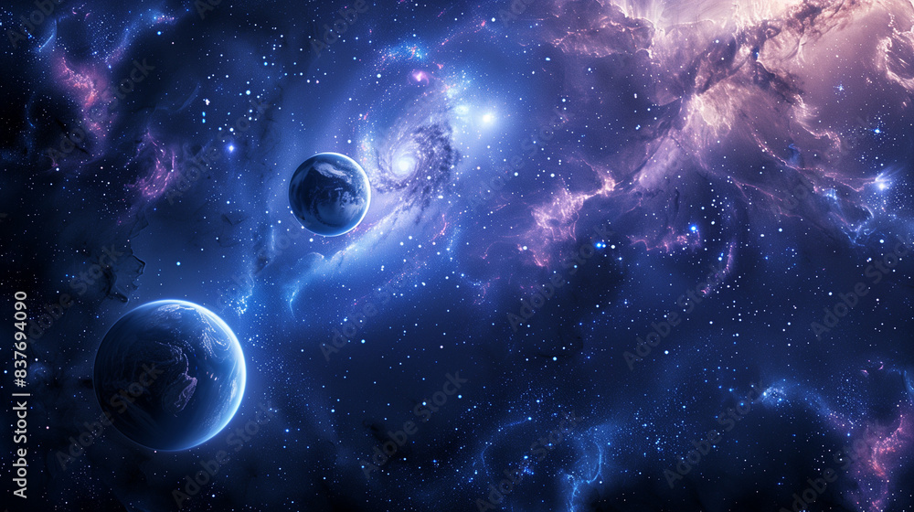 Majestic View of the Cosmos. A breathtaking view of the cosmos featuring a vibrant, star-filled universe with glowing celestial bodies. Majestic View of the Cosmos. A breathtaking view of the cosmos featuring a vibrant, star-filled universe with glowing celestial bodies.