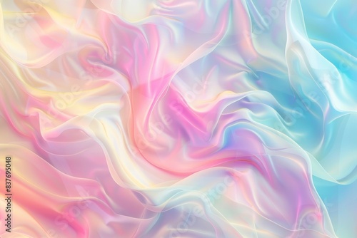 Abstract Wave Background Whit Pastel Colors Abstract Liquid Lines Whit Vibrant Colors Smooth Wallpaper - generative ai