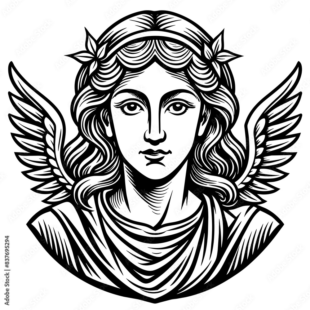 portrait-of-goddes-seraphim--engraving-art-style portrait-of-goddes-seraphim--engraving-art-style