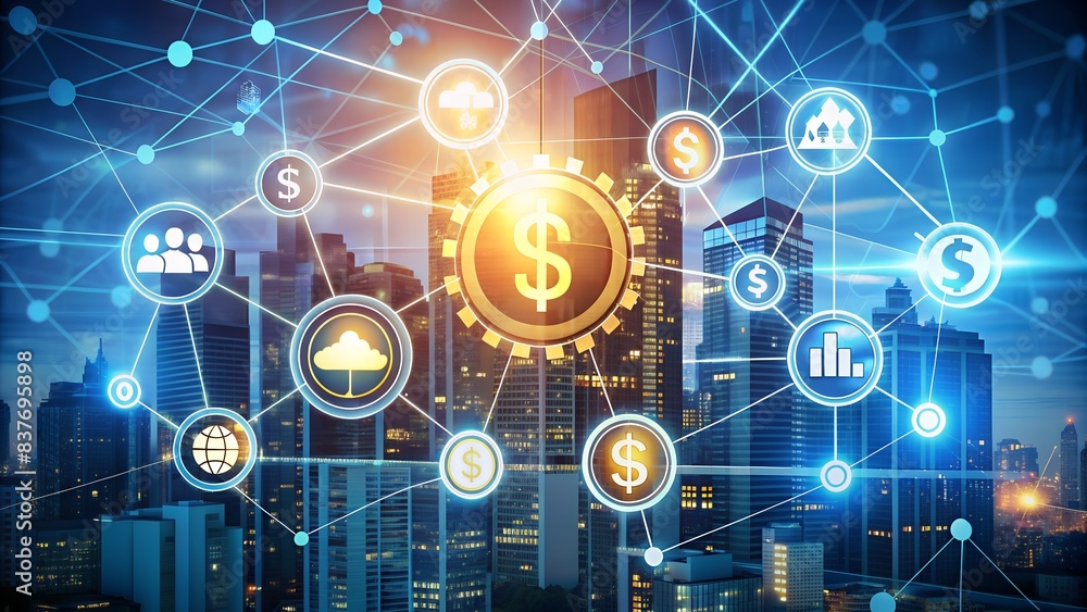 Finance and Money Technology Background. Perfect for: Financial presentations, business reports, Financial technology (FinTech) events, investment seminars. Finance and Money Technology Background. Perfect for: Financial presentations, business reports, Financial technology (FinTech) events, investment seminars.