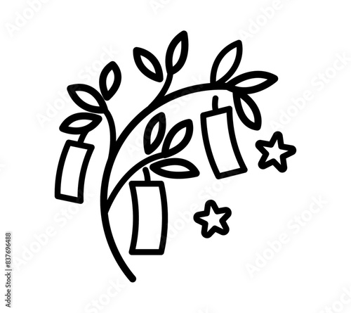 シンプルな七夕のイラスト
