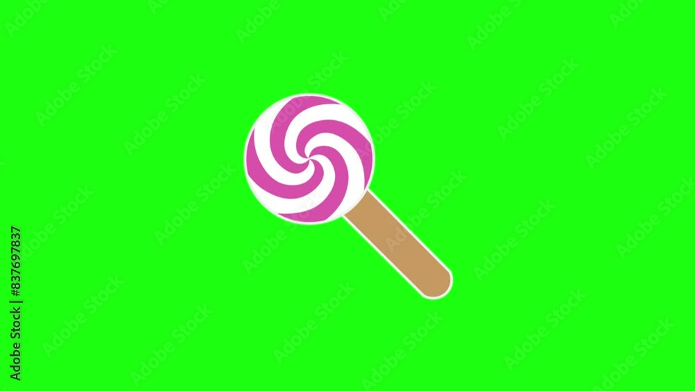 Sweet candy animation with green screen background.candy spinning 4k ...
