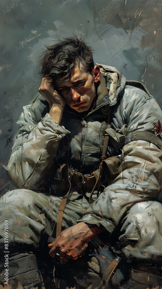 Fototapeta premium Portrait of a soldier
