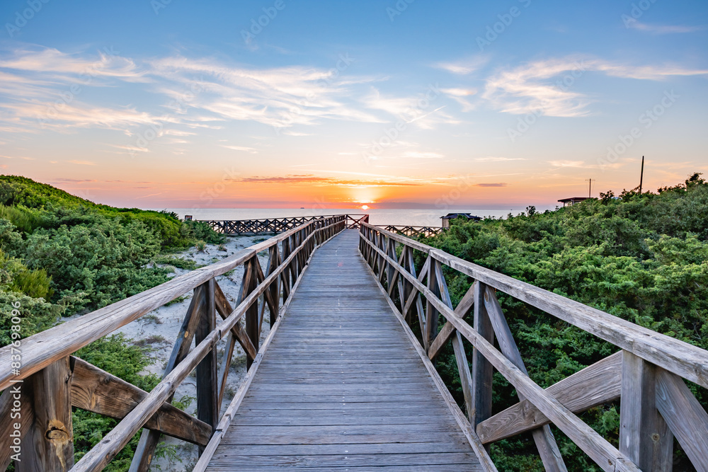 Obraz premium bridge over the beach