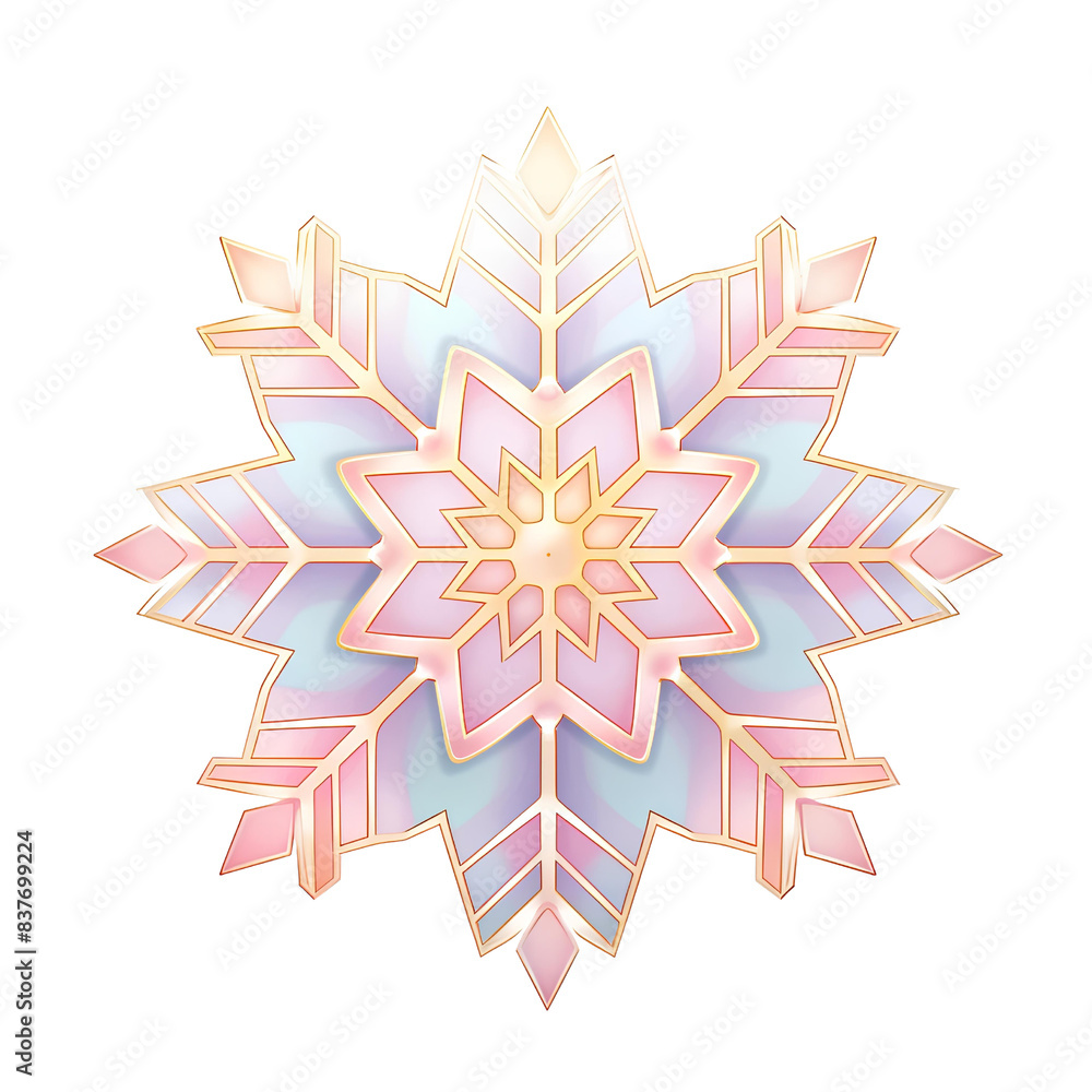 A cute pastel snowflake in Christmas themed, full color, watercolor painting texture, Perfect for nursery art and children's book illustration style A cute pastel snowflake in Christmas themed, full color, watercolor painting texture, Perfect for nursery art and children's book illustration style