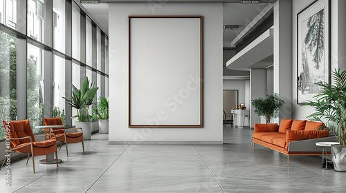 Healing Horizons: Modern Hospital Waiting Area Mockup