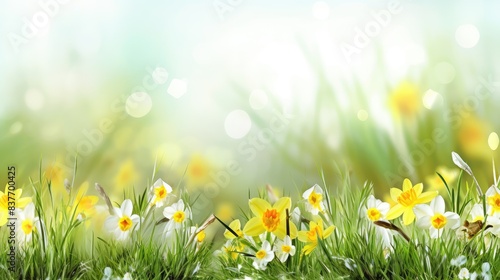 Vibrant Spring Daffodil Meadow