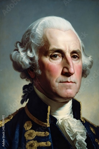 Portrait of George Washington. Content made with generative AI not based on real persons photo