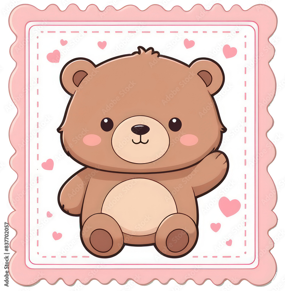 Obraz premium stamp baby bear