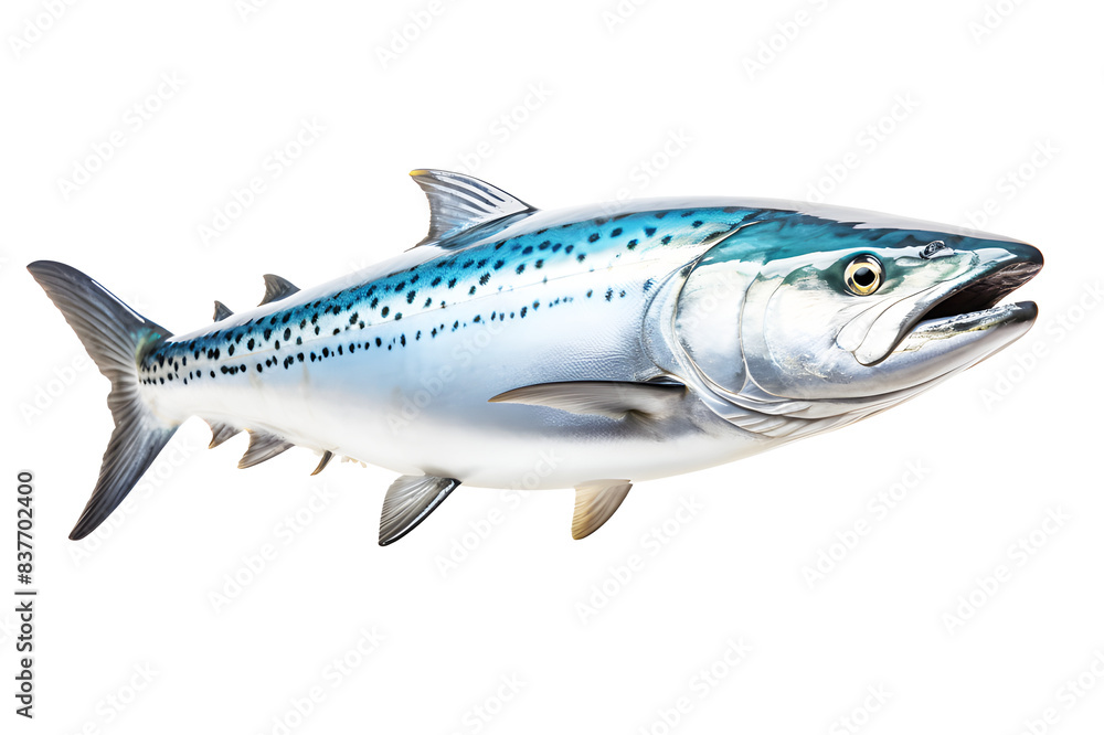 White blue Atlantic mackerel fish isolated on cut out PNG or transparent background. Found in both temperate and tropical sea or ocean. Realistic animal fish clipart template pattern. White blue Atlantic mackerel fish isolated on cut out PNG or transparent background. Found in both temperate and tropical sea or ocean. Realistic animal fish clipart template pattern.