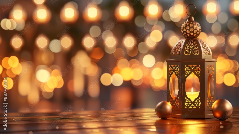 A lit candle rests on a table before a bouquet of lights against a blurred, inconsistent background A lit candle rests on a table before a bouquet of lights against a blurred, inconsistent background