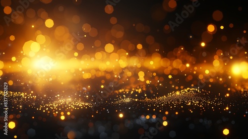 bokeh  of light scattered around  with one in the foreground 