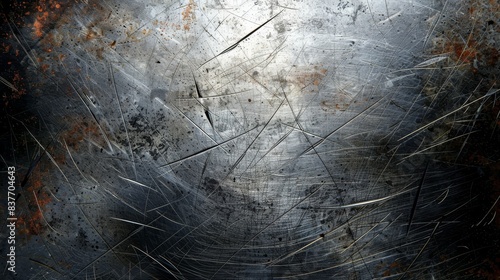  A close-up of a metal plate with considerable rust on its bottom