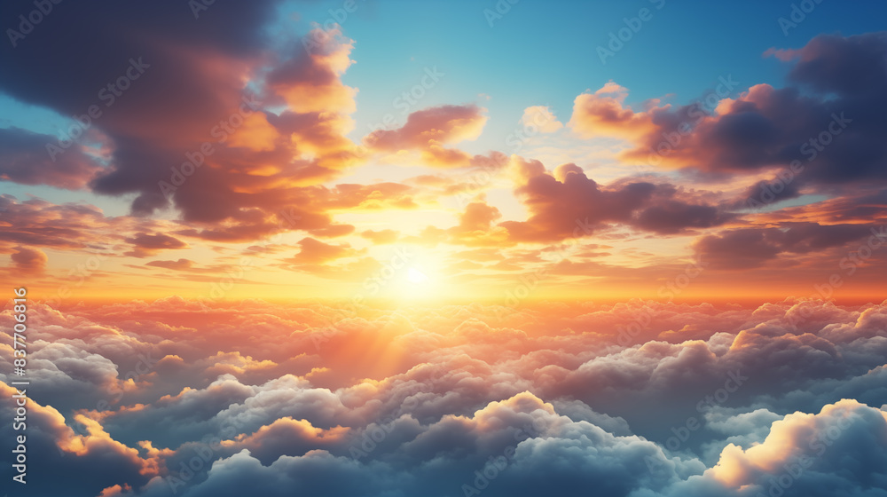 Obraz premium sunset sky with clouds background