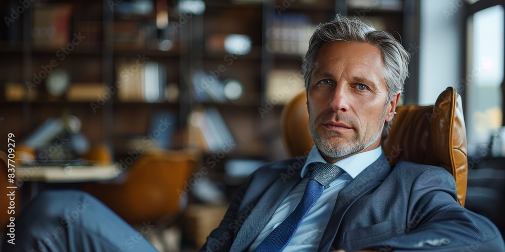 Fototapeta premium Professional mature businessman in a modern office****