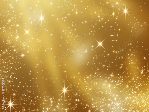 Gold stars glitter background