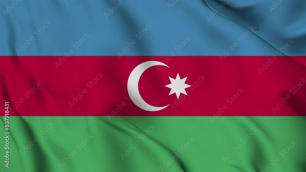Azerbaijan flag animation for background in 4k. Happy independence day national flag waving. Patriotism symbol. Flag motion graphics. Flag moving Azerbaijan flag animation for background in 4k. Happy independence day national flag waving. Patriotism symbol. Flag motion graphics. Flag moving