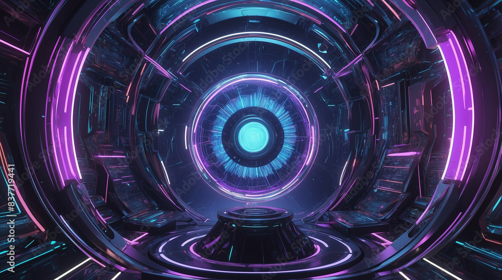A mesmerizingly intricate abstract tech background