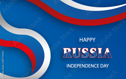Happy Independence day of Russia card