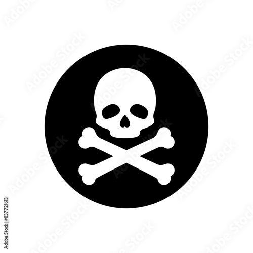 Skull and Bones vector icon. danger illustration sign. poison symbol or logo.