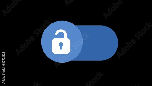 Lock and unlock toggle phone animation footage