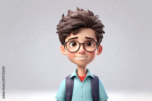 Portrait of a student in glasses