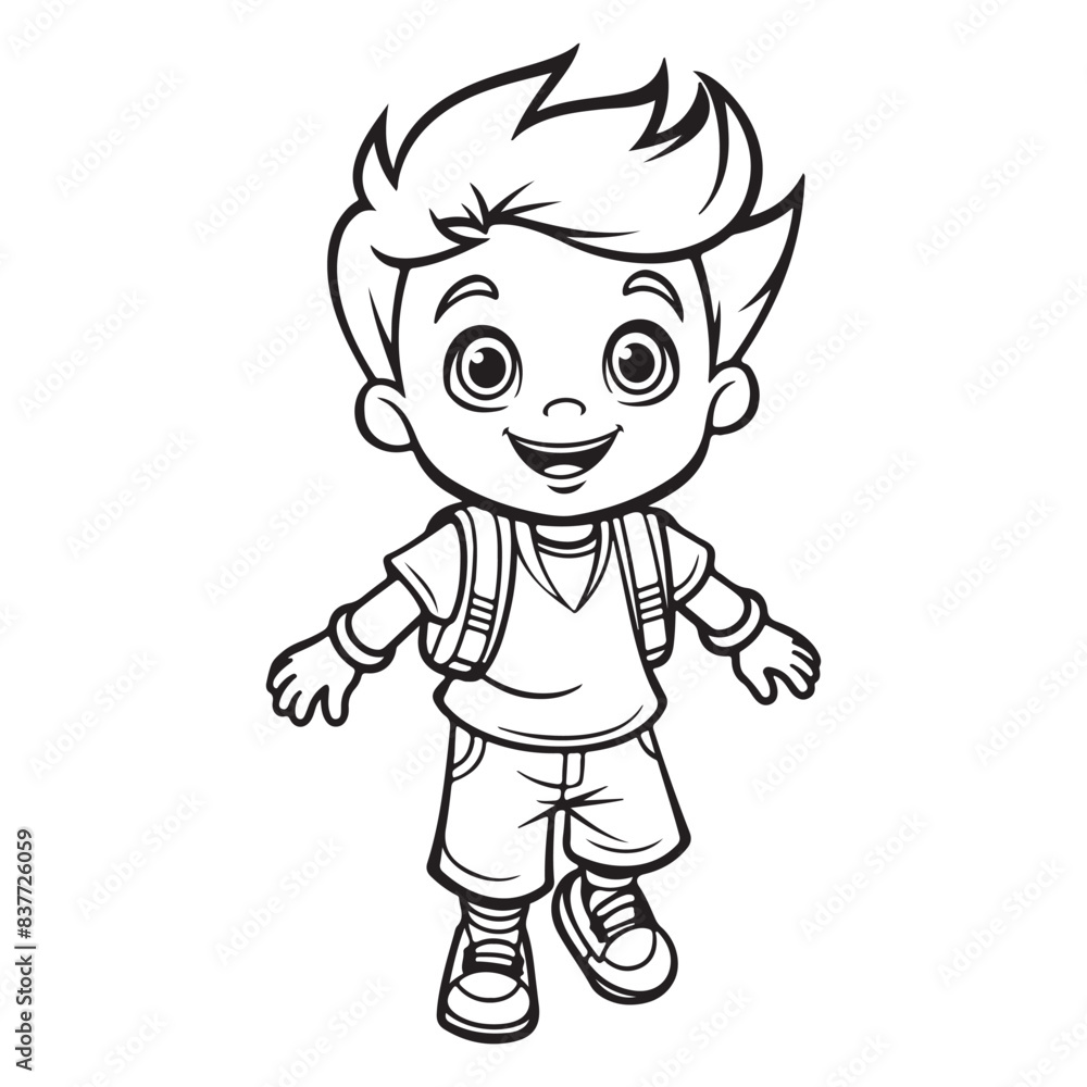 Simple boy logo icon, black vector illustration on white background Simple boy logo icon, black vector illustration on white background