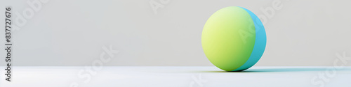 AI art, yellow green and light blue sphere