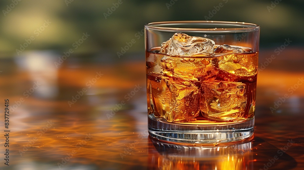 Chilled Whiskey on the Rocks in a Glass Chilled Whiskey on the Rocks in a Glass